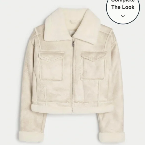 Hollister Shearling Biker Jacket - Picture 3 of 7